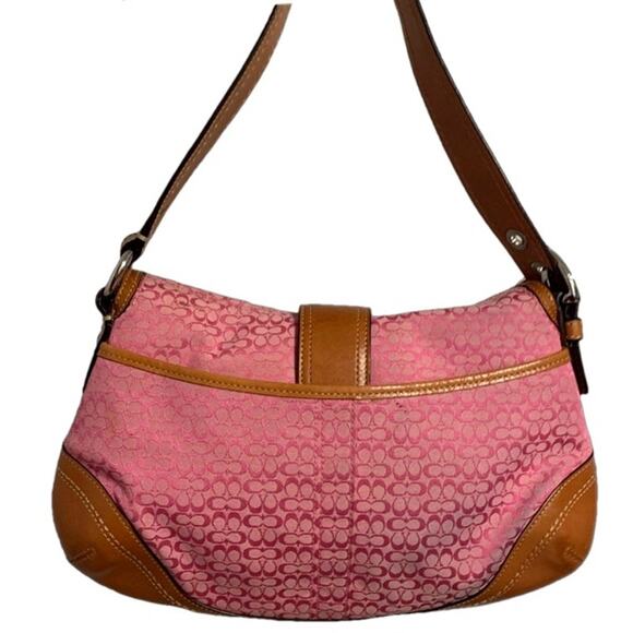 Y2k COACH Pink Signature Canvas Soho Hamilton Shoulder Bag - Picture 2 of 13
